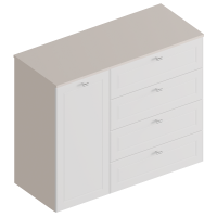 Комод 1-ств с 4 ящиками 1100х460х920
